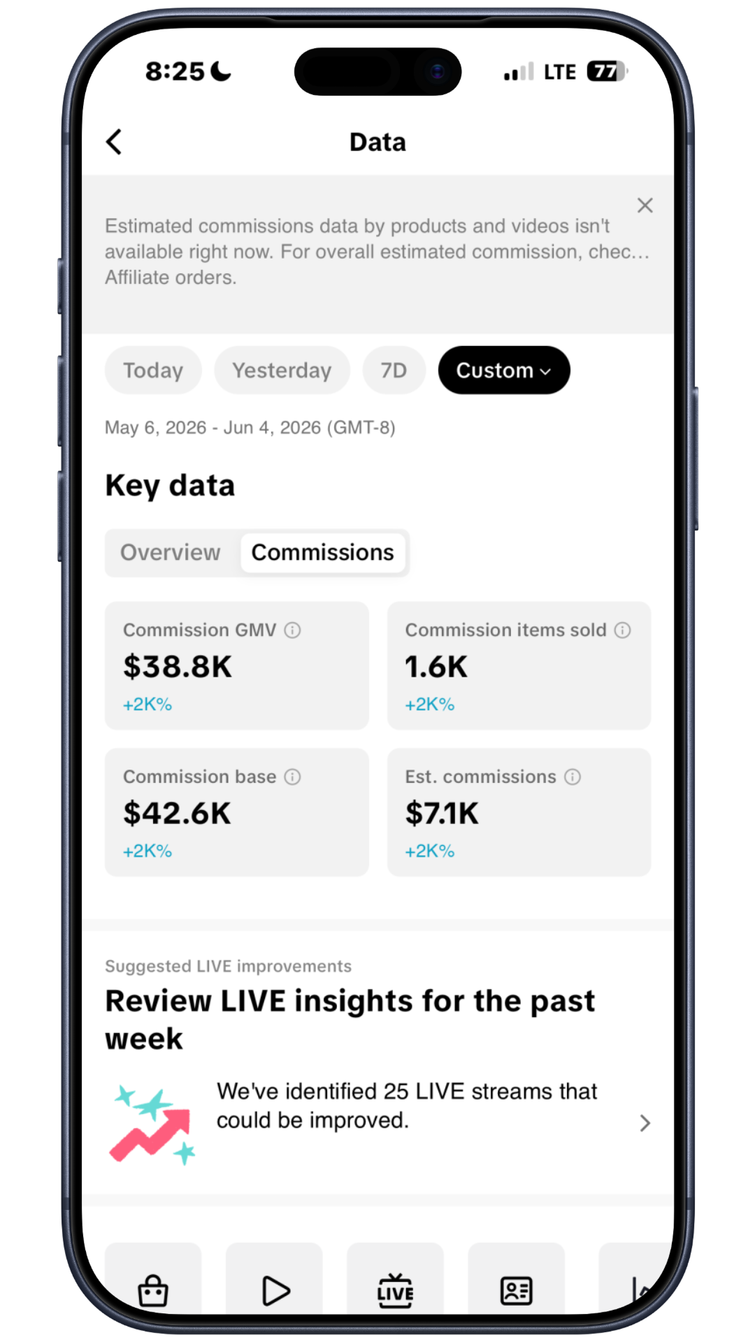 Member earnings screen, reel 04