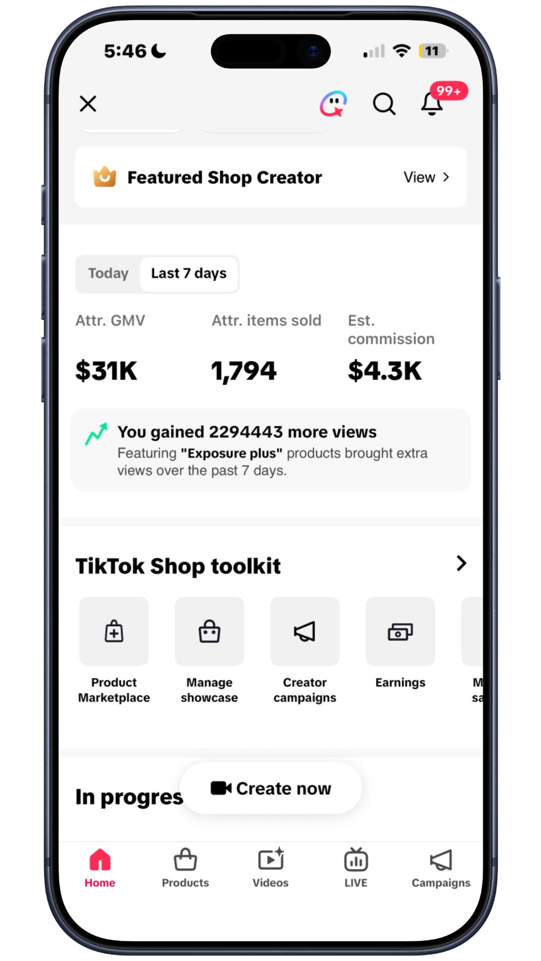 Owner earnings screen, reel 05